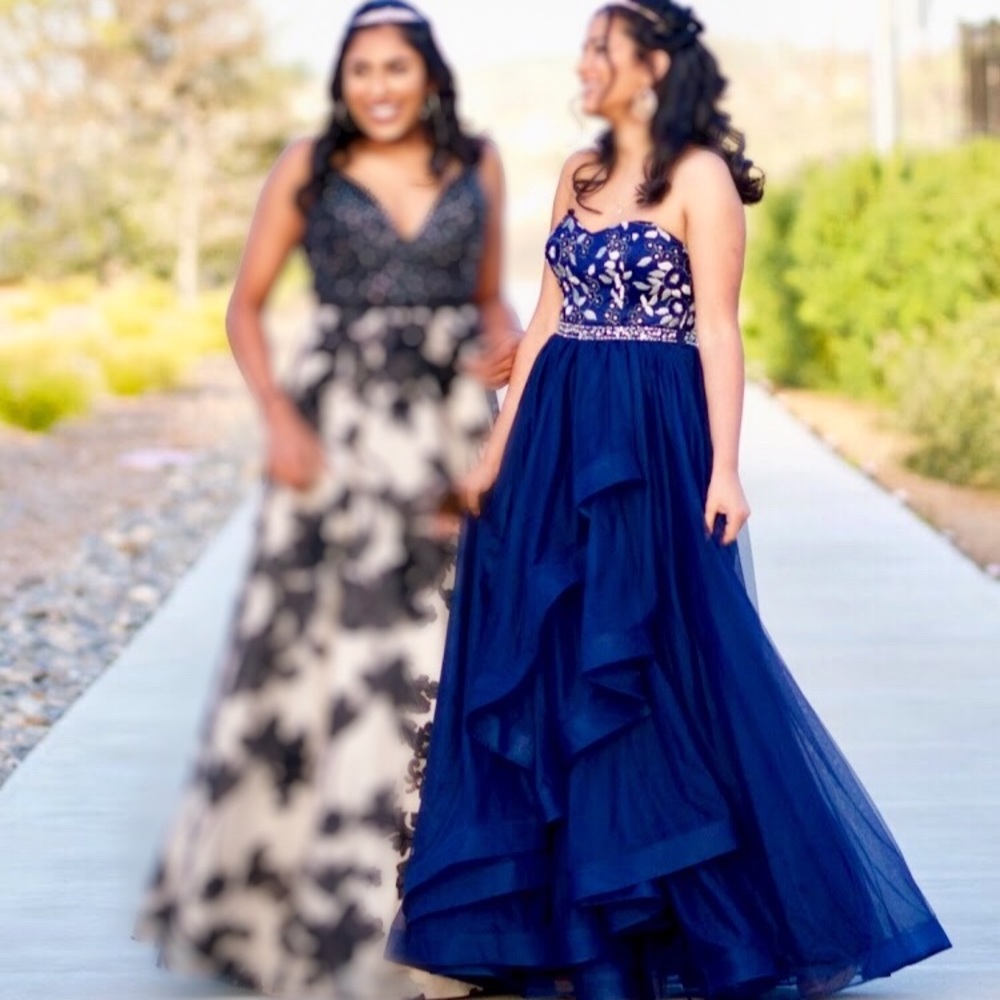 navy blue prom/sweet 16 dress